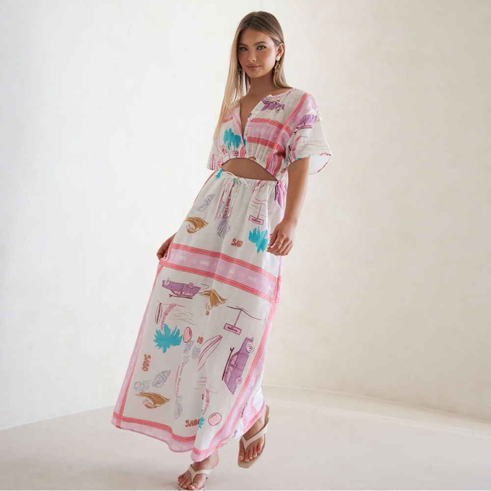 SABO surfing cutout maxi dress